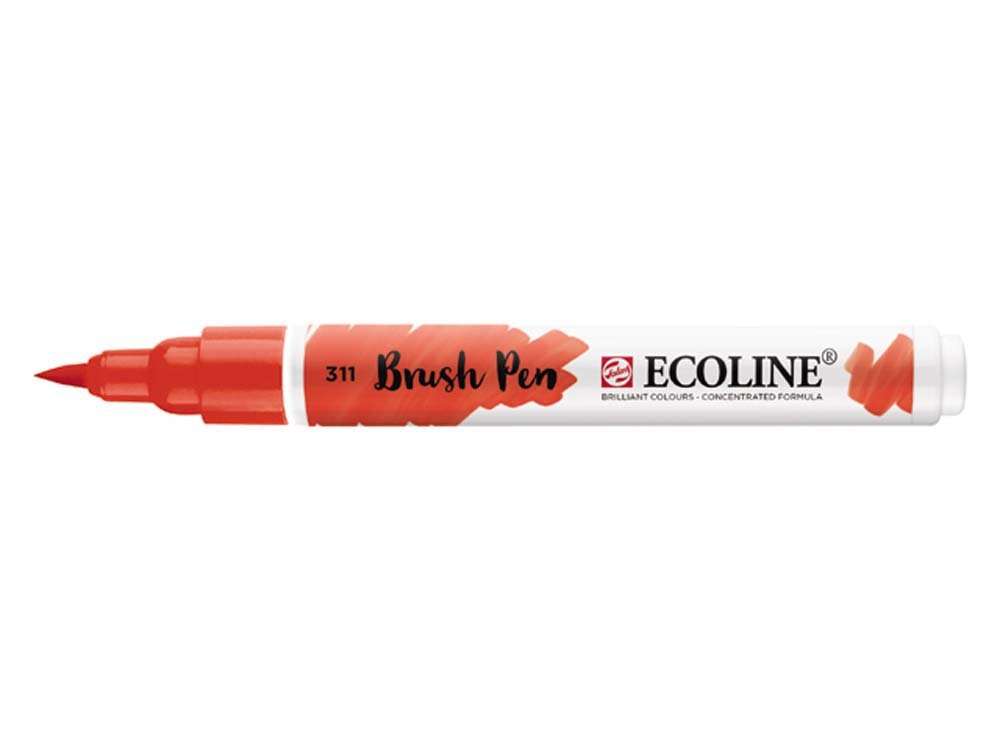 Ecoline børstepen - Vermilion - Fiberpenne, Penne, Penne, kridt & tusch