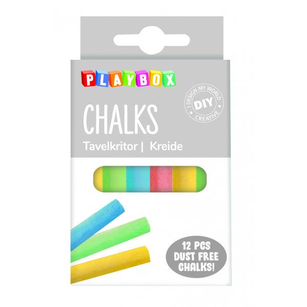 Färgade tavelkritor 12 st Färgade tavelkritor 12 st