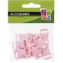 Plastklämmor rosa 10 mm, 10-pack Plastklämmor rosa 10 mm, 10-pack