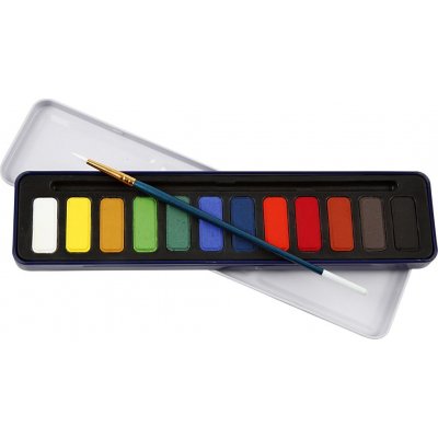 Akvarellsett - blandede farger - 12 stk