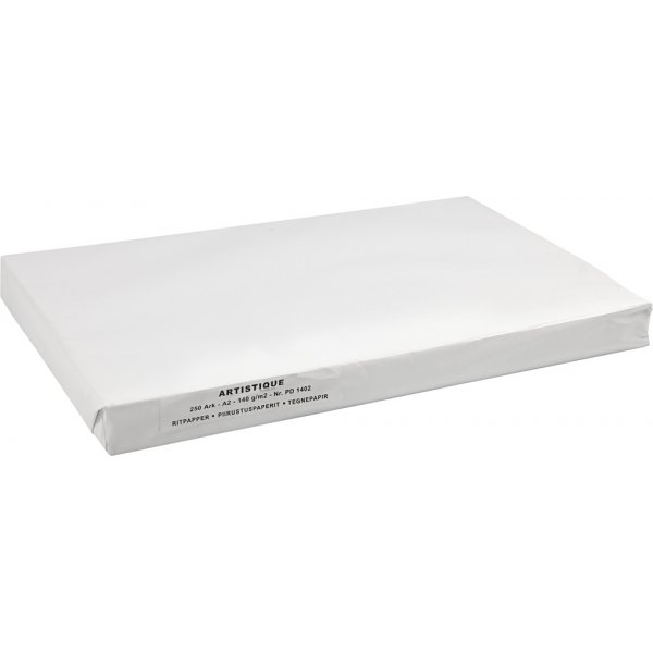 Ritpapper - vit - A2 - 190 g - 250 ark Ritpapper - vit - A2 - 190 g - 250 ark