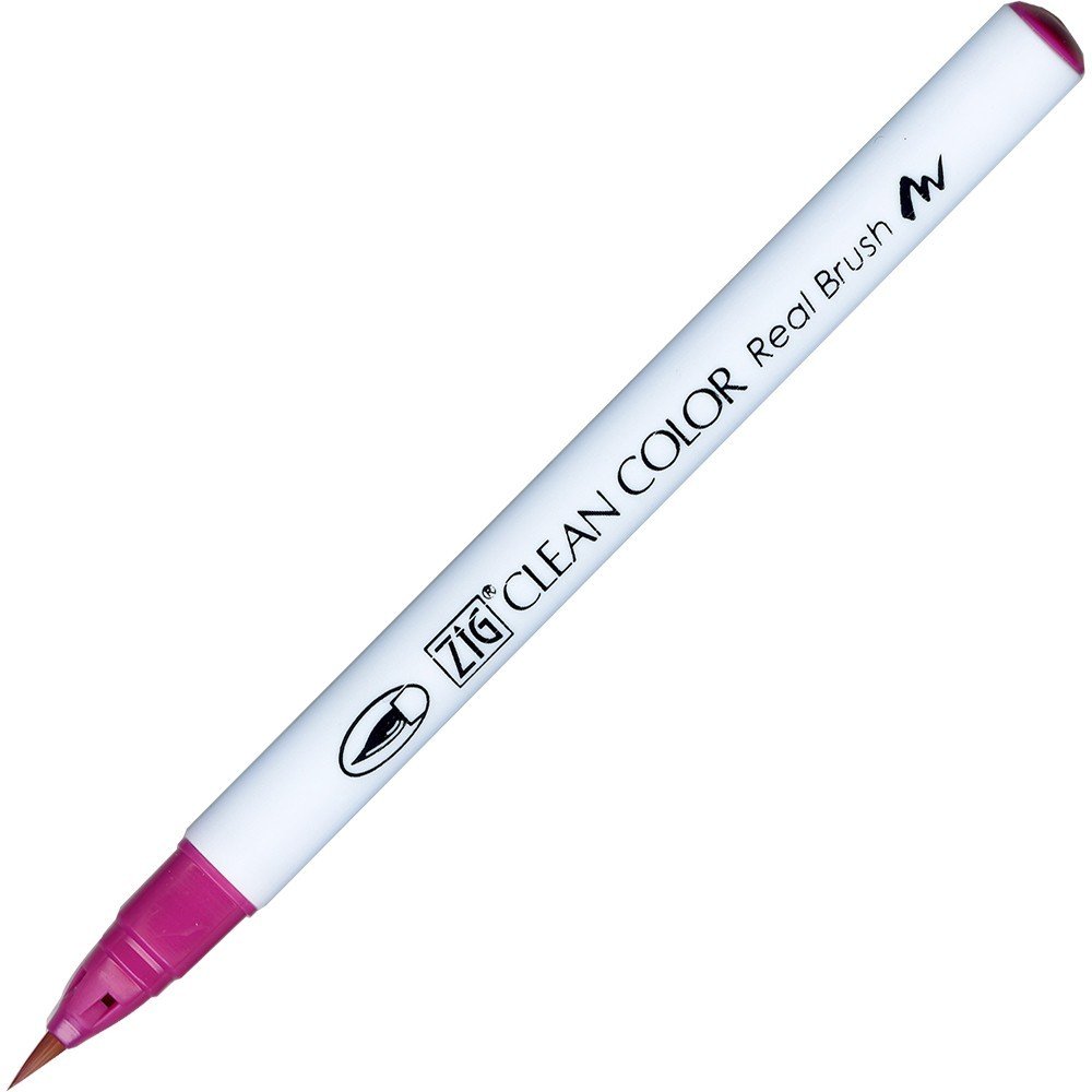 Penselpen ZIG Clean Color Real Brush - Dark Pink (027) - Penselpenne, Penne, Penne, kridt & tusch