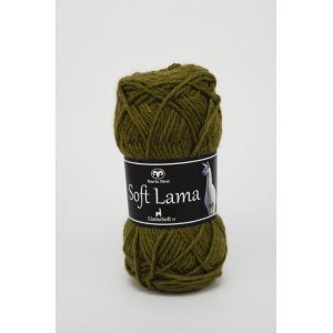 Svarta Fret Soft Lama garn 50g - Olivgrn (83)