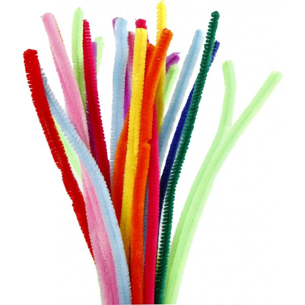 Piprensare - Ø9 mm - mixade färger - 200 st Piprensare - Ø9 mm - mixade färger - 200 st