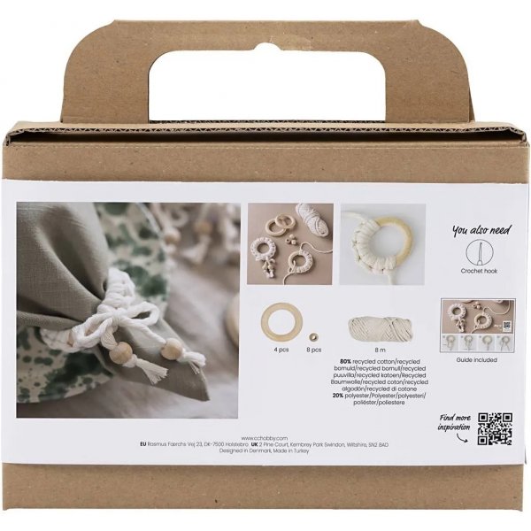 Mini DIY Kit Makramé, Servettring Mini DIY Kit Makramé, Servettring