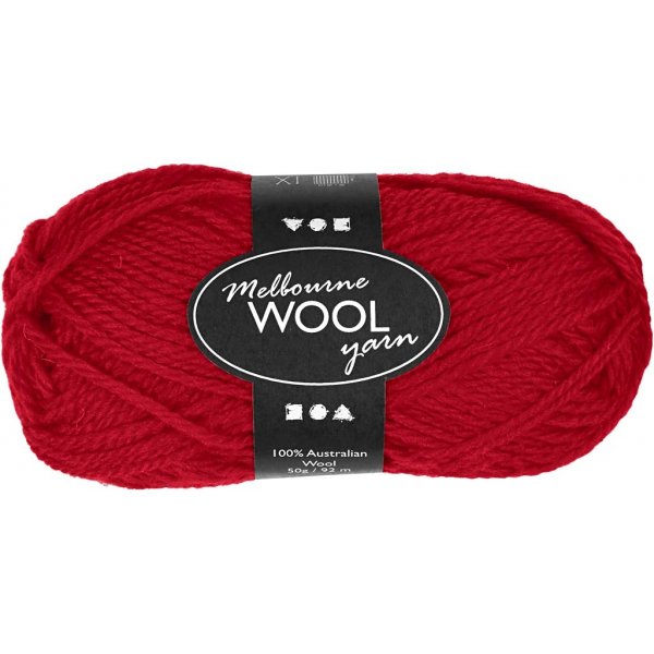 Melbourne Ullgarn - röd - 50 g Melbourne Ullgarn - röd - 50 g