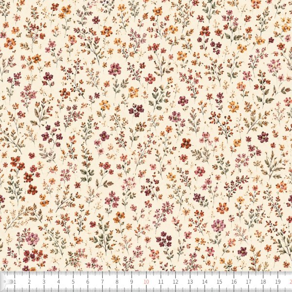 Trik�tyg Felicia mini m�nstrad beige 150 cm - Metervara