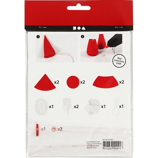 Mini DIY Kit - röd - tomtenissar Mini DIY Kit - röd - tomtenissar