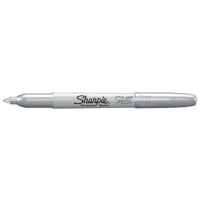 Fiberpen Sharpie - Permanent Marker Fine - Metallisk sølv - Tuschpenne, Penne, Penne, kridt & tusch