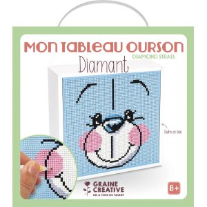 Diamond dots-kit med nallebjörn 20 x 20 cm Diamond dots-kit med nallebjörn 20 x 20 cm