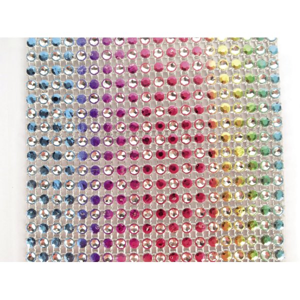 Flerfärgad bling-dekoration 10 x 25,5 cm Flerfärgad bling-dekoration 10 x 25,5 cm