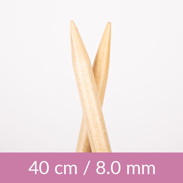 Cirkulære strikkepinde - Birch - 40 cm 8,00 mm / 15,7 in US 11 - Rundpinde, Strikkepinde, Strikning, Strikke, hækle, knytte og væve