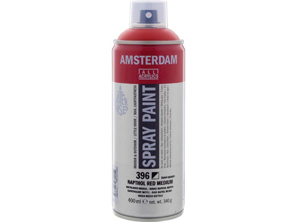 Amsterdam Spray 400 ml - Naphthol Red Medium - Spraydåser, Spraymaling, Hobbyfarve