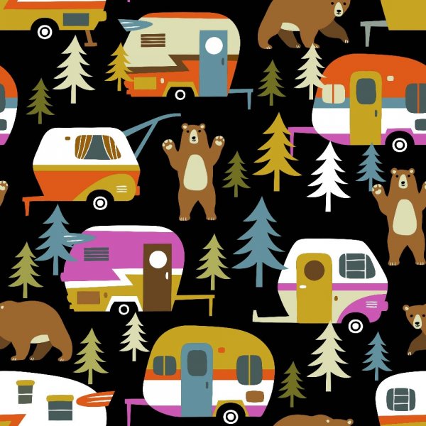 Mnstrad trik 150 cm - Bjrn Camping Svart