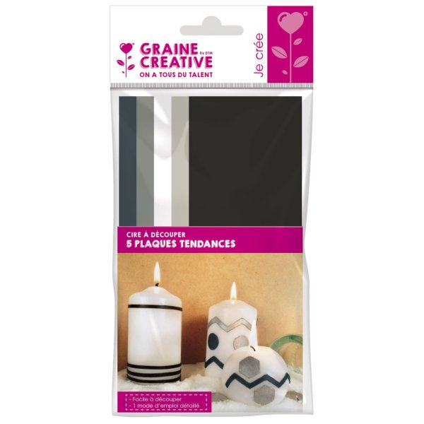 Pack med 5 ark utklippta vaxark i trendiga färger 6,5 x 15 cm Pack med 5 ark utklippta vaxark i trendiga färger 6,5 x 15 cm