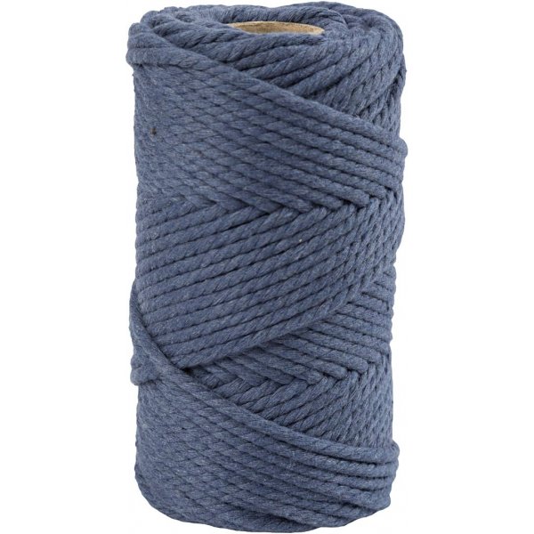 Makramégarn - blå - Ø4 mm - 55 m Makramégarn - blå - Ø4 mm - 55 m