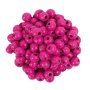 Träpärlor 8 mm 200 st - Rosa