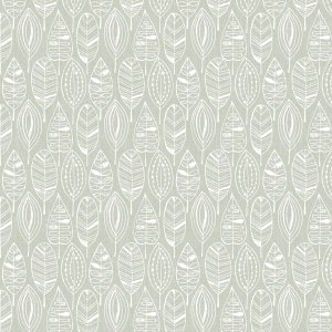 Vaxduk med Blad motiv - Gr�n