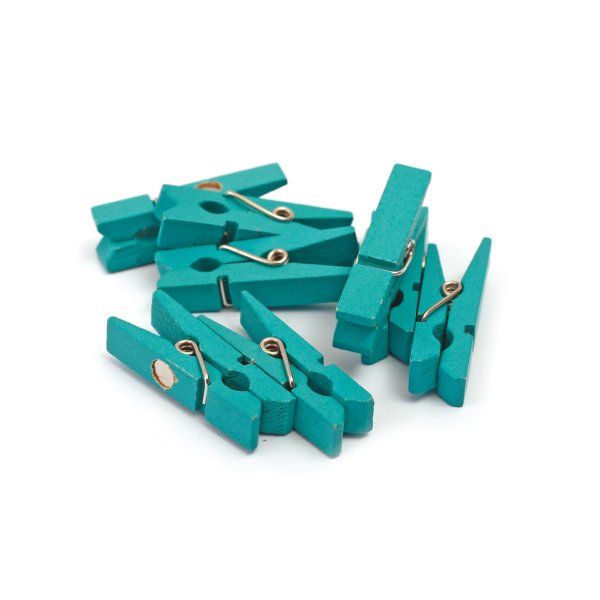 8 magnetiska klädnypor turkos 3,5 cm 8 magnetiska klädnypor turkos 3,5 cm