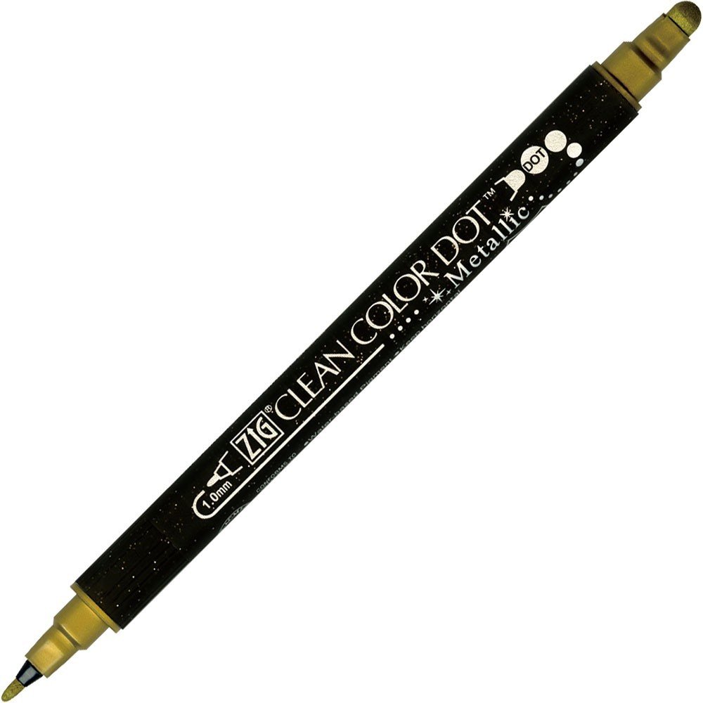 Pigmentpen ZIG Clean Color Dot - Metallic Gold - Tuschpenne, Penne, Penne, kridt & tusch