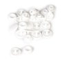 Set med 10 vita plastknappar med tryckknapp, storlek 20 (12,2 mm) Set med 10 vita plastknappar med tryckknapp, storlek 20 (12,2 mm)