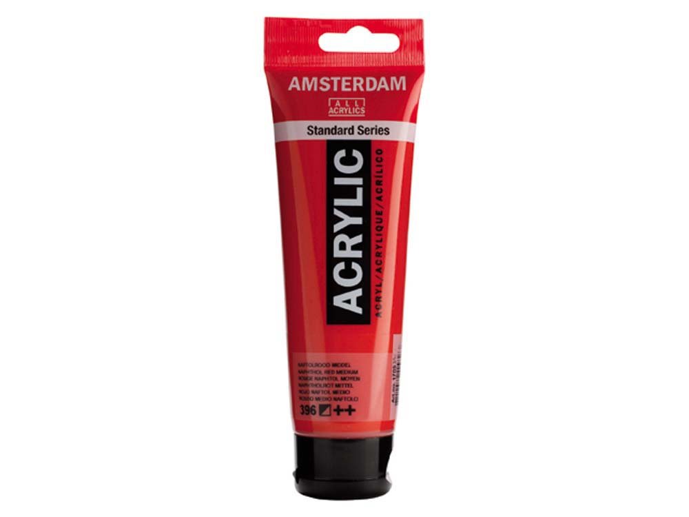 Amsterdam akrylmaling 120 ml - Naphthalo medium rød - Akrylfarver, Kunstnerfarver