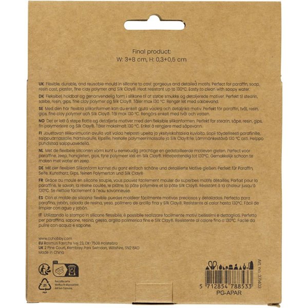 Silikonform Flaggermus og gresskar 3-8 cm Matt transparent 2 deler Silikonform Flaggermus og gresskar 3-8 cm Matt transparent 2 deler