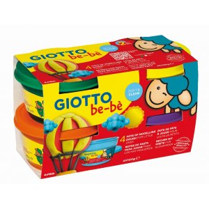 Modellervoks Giotto be-b 4-pak - Grn/Orange/Gul/Lilla
