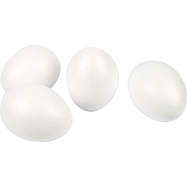 Frigolitägg - Vita - H10 cm - 25 st Frigolitägg - Vita - H10 cm - 25 st