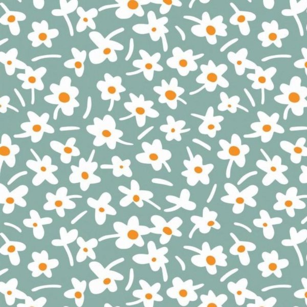 F�rdiglavet voksdug Happy days mintwood 140 x 220 cm