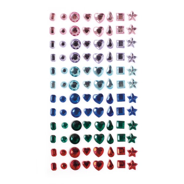 Ark med 96 blandade färgglada epoxistickers Ark med 96 blandade färgglada epoxistickers