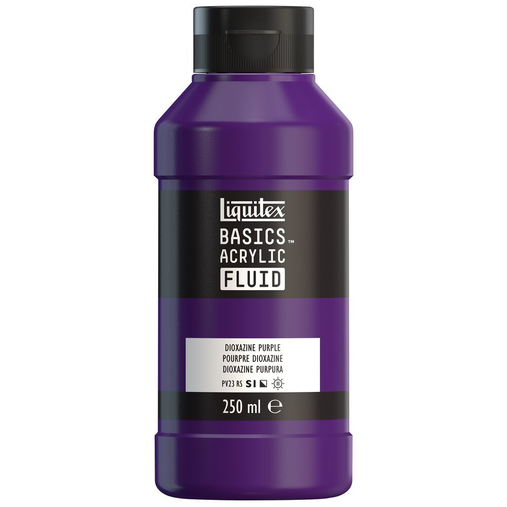 Akrylfärg - Liquitex Basics Fluid - 250ml - Dioxazine Purple - Akrylfärger, Konstnärsfärger