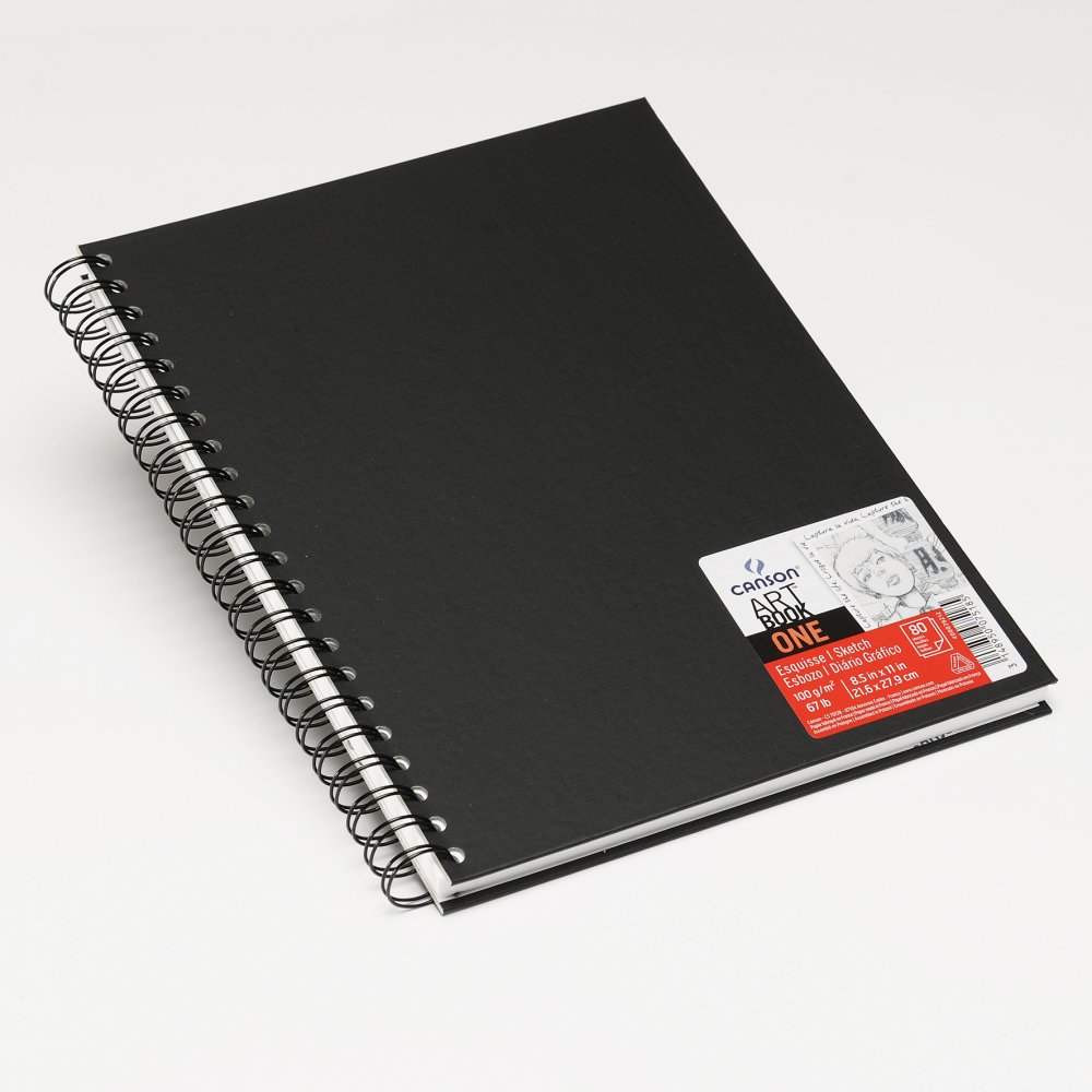 Skissebok Canson ONE 100 g - 21,6x27,9 cm (spiralbundet) - Skisseblokk, Blokk