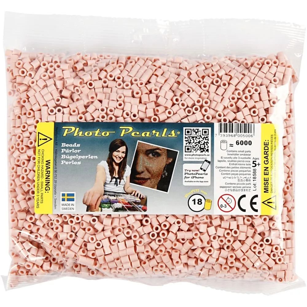 NABBI PhotoPearls - Pink (18) - 6000 stk - Photo Pearls, Perler & perleplader, Håndværk