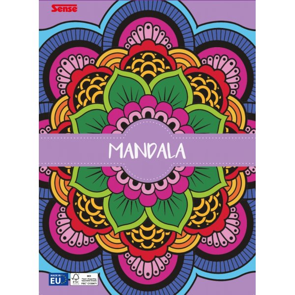 Målarbok Mandala Sense - Fria Former Målarbok Mandala Sense - Fria Former