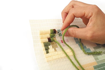 Broderikit med skalbagge i canvas