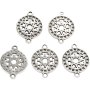 Smykkeanheng rund filigran 14 mm sølvbelagt 5 stk Smykkeanheng rund filigran 14 mm sølvbelagt 5 stk