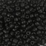 Rocaillepärlor 4 mm Matt Frozen Svart 25 g Rocaillepärlor 4 mm Matt Frozen Svart 25 g