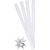 Stjernestrips - hvit - 6,5 cm - 100 strimler