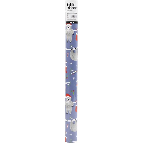Presentpapper - lila - Sengångare - 5 m Presentpapper - lila - Sengångare - 5 m