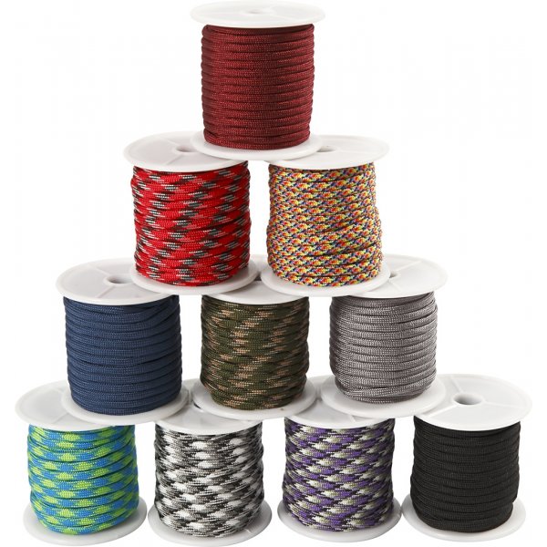 Knytsnöre - mixade färger - 10 x 10 m Knytsnöre - mixade färger - 10 x 10 m