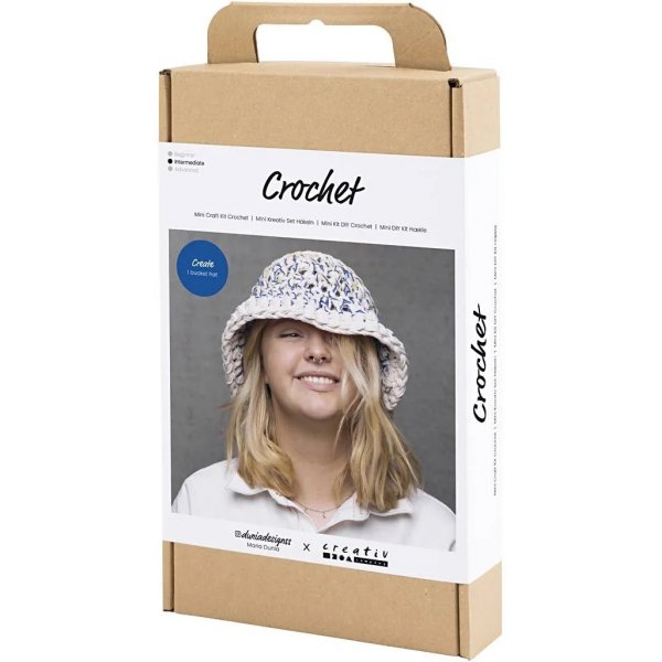 DIY Kit Virkning, Grov fiskarhatt DIY Kit Virkning, Grov fiskarhatt