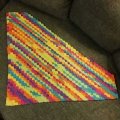 Kundbild Raggi garn 100g Gul/Cerise/Turkos: Härlig textur och färgen stämmer...