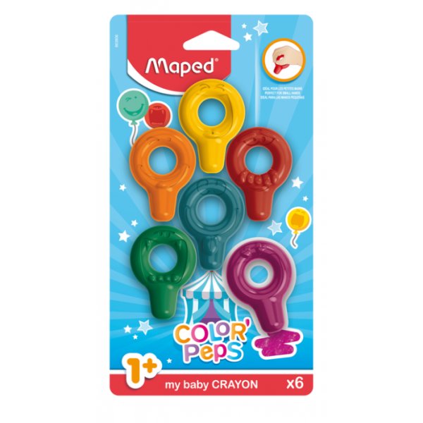 Kritset - Maped - Baby plastkritor 6-pack