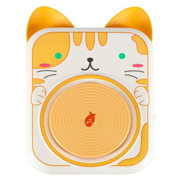 Kreativt keramikksett med elektrisk spinnehjul gul katt for barn Kreativt keramikksett med elektrisk spinnehjul gul katt for barn