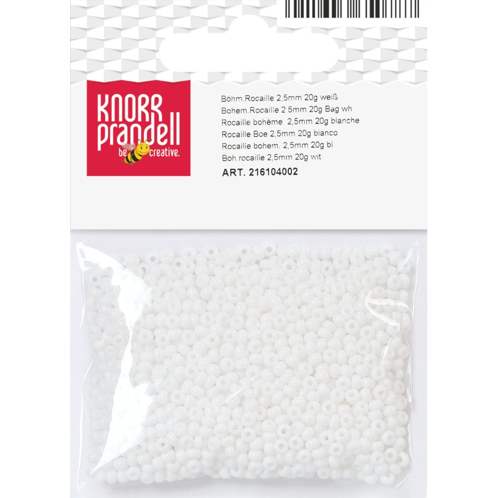 Boheme rocailleperler 2,5 mm hvide 20 g - Blandinger af rocaillesperler, Rocaillesperler, Håndværk