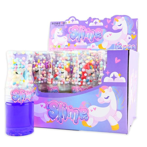 Mystery Slime Unicorn 180g - med enhörning och dekorkulor Mystery Slime Unicorn 180g - med enhörning och dekorkulor