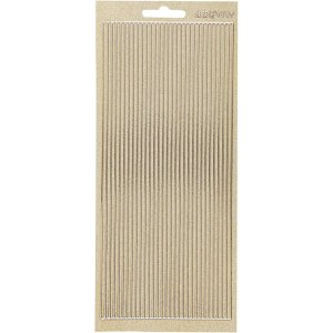 Klisterm�rker kanter 10x23 cm guld - 1 ark