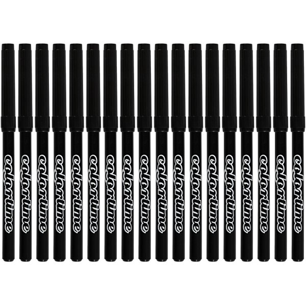 Colortime-pennor - svart - 2 mm - 18 st Colortime-pennor - svart - 2 mm - 18 st