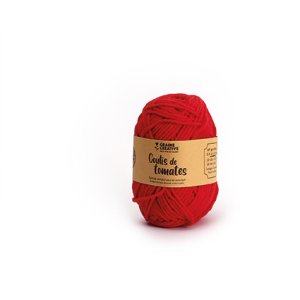 Rött amigurumi-garn i bomull 27 g - cirka 55 m Rött amigurumi-garn i bomull 27 g - cirka 55 m